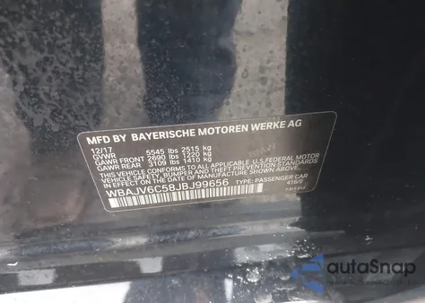 2018 BMW 640I Gran Turismo xDrive z USA, uszkodzony, nr VIN WBAJV6C58JBJ99656